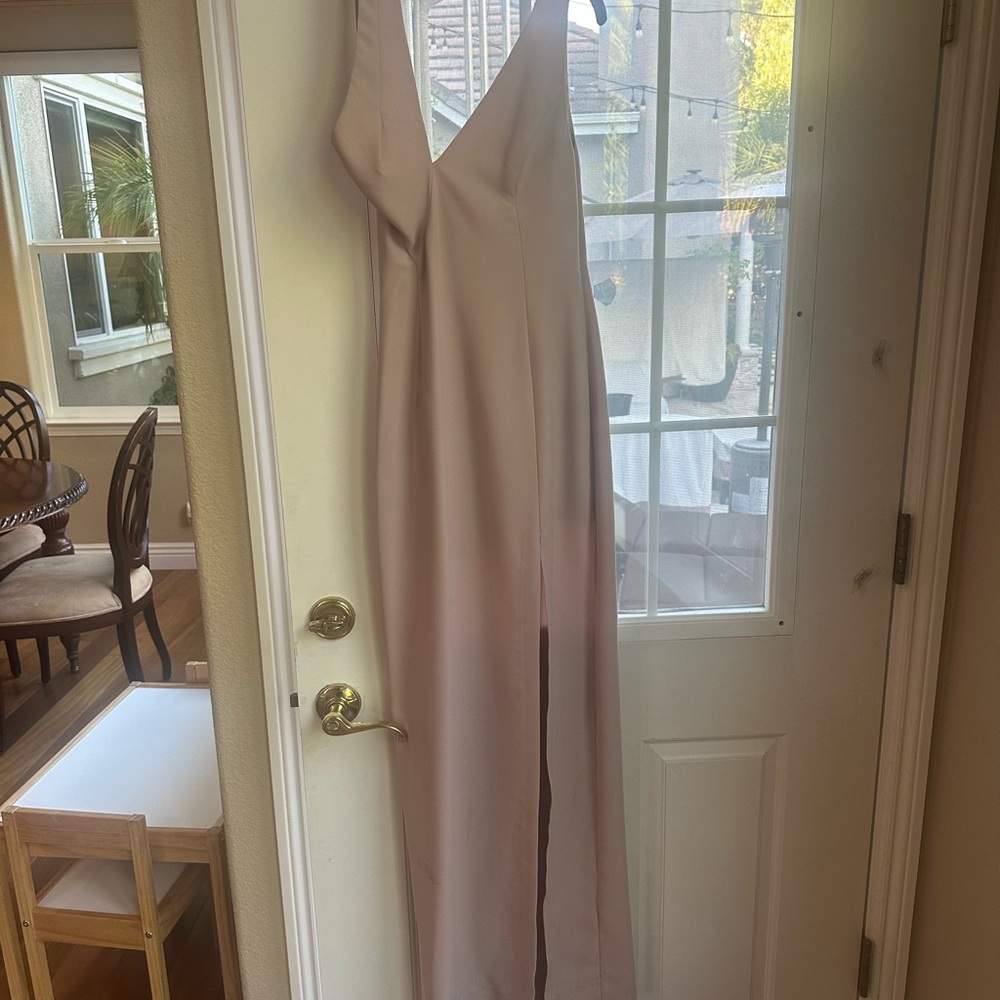 AQ/AQ One Shoulder Cream Dress